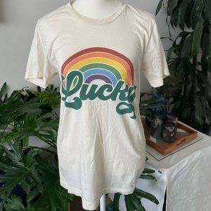 NWOT Unique Vintage Lucky Rainbow Tee